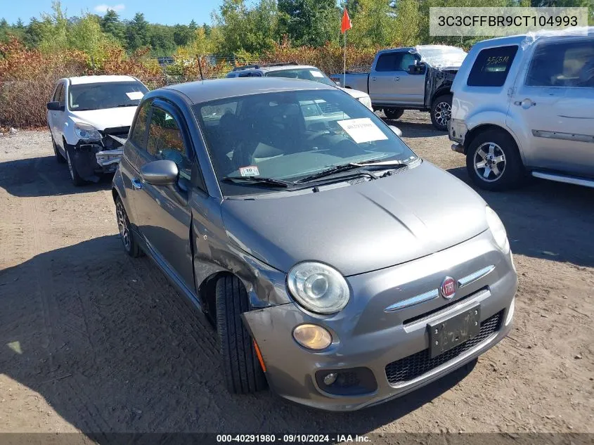 2012 Fiat 500 Sport VIN: 3C3CFFBR9CT104993 Lot: 40291980