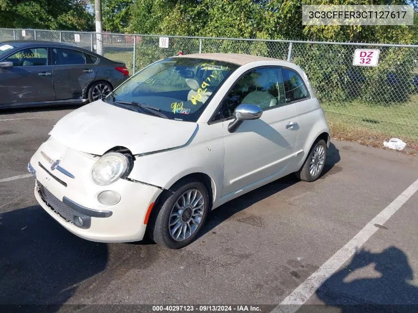 3C3CFFER3CT127617 2012 Fiat 500 Lounge