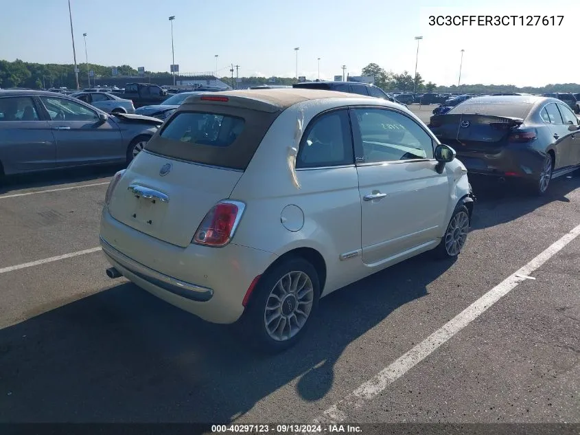 2012 Fiat 500 Lounge VIN: 3C3CFFER3CT127617 Lot: 40297123