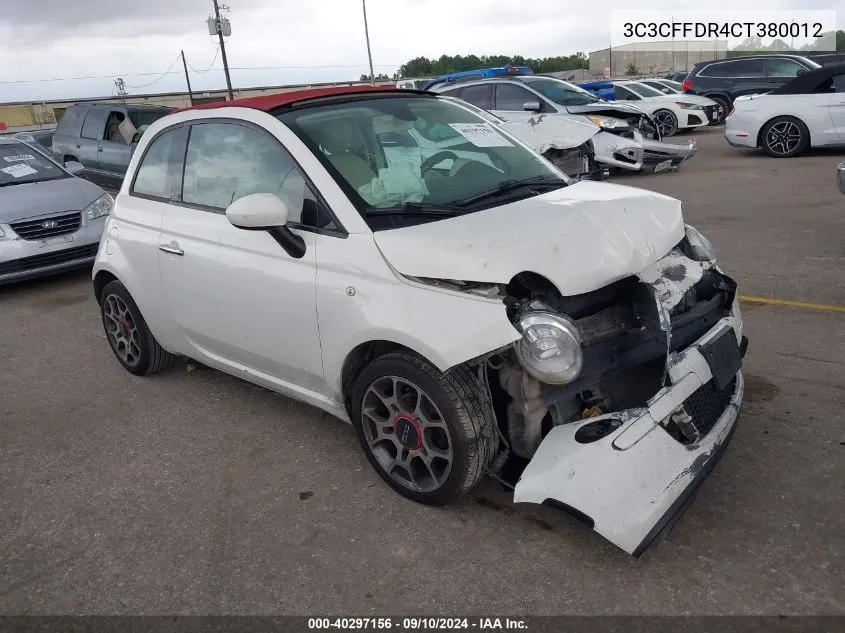 3C3CFFDR4CT380012 2012 Fiat 500 Pop