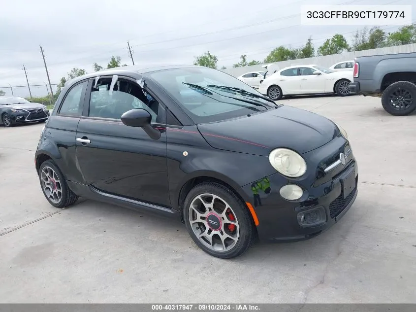 2012 Fiat 500 Sport VIN: 3C3CFFBR9CT179774 Lot: 40317947