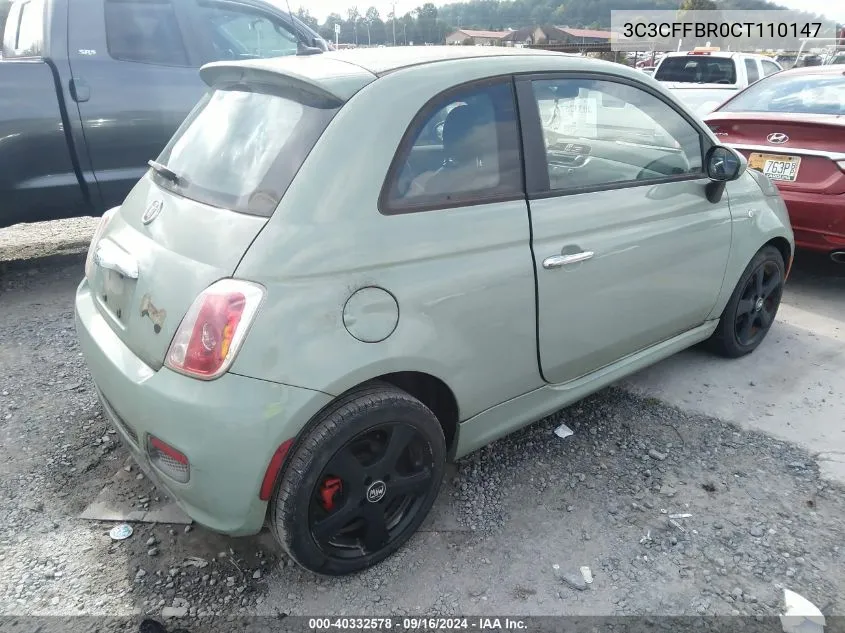 3C3CFFBR0CT110147 2012 Fiat 500 Sport