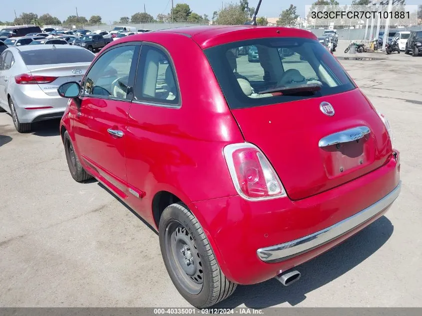 3C3CFFCR7CT101881 2012 Fiat 500 Lounge