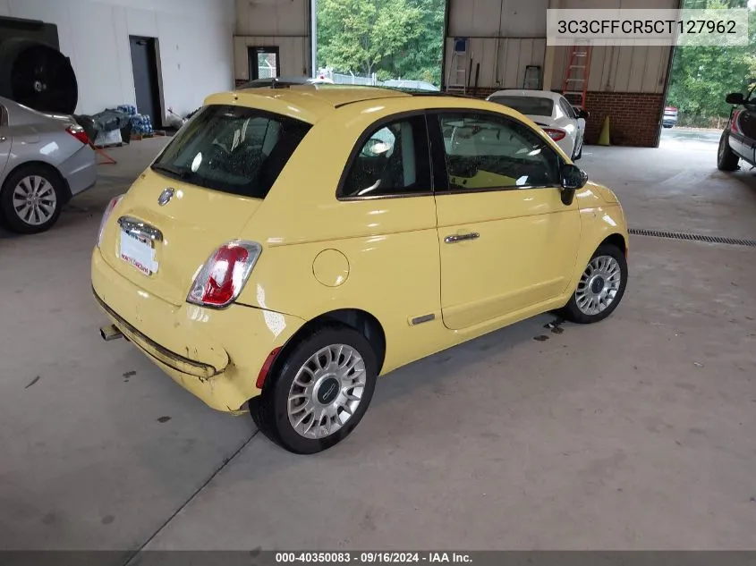 3C3CFFCR5CT127962 2012 Fiat 500 Lounge