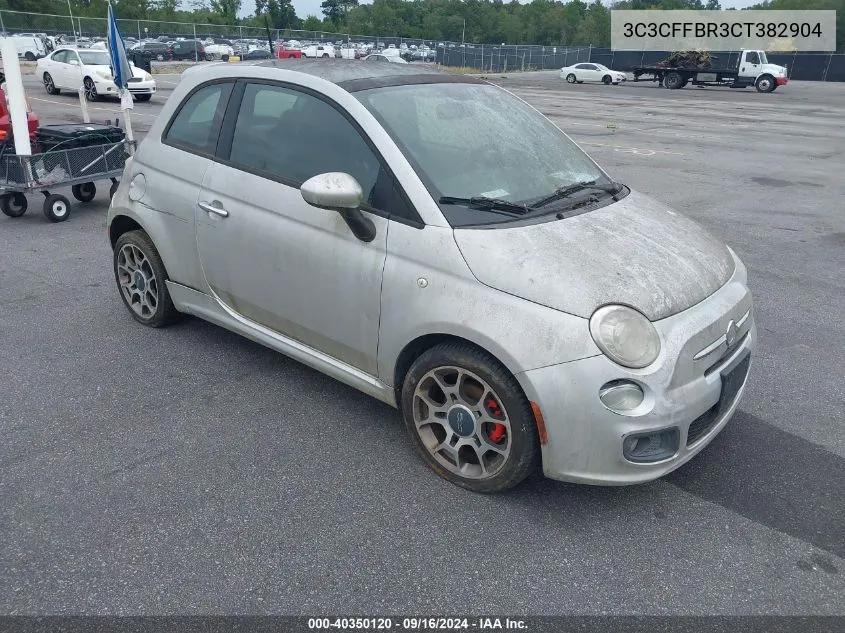 2012 Fiat 500 Sport VIN: 3C3CFFBR3CT382904 Lot: 40350120