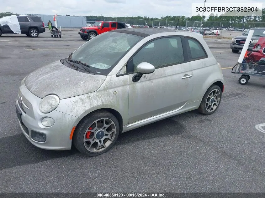 2012 Fiat 500 Sport VIN: 3C3CFFBR3CT382904 Lot: 40350120