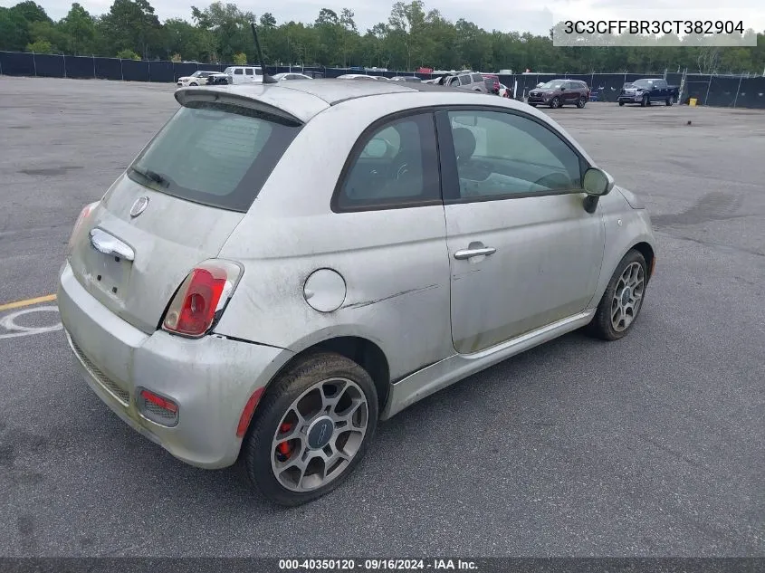 2012 Fiat 500 Sport VIN: 3C3CFFBR3CT382904 Lot: 40350120