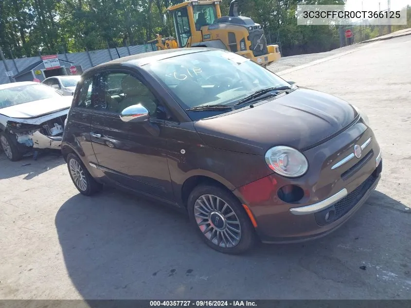 3C3CFFCR0CT366125 2012 Fiat 500 Lounge