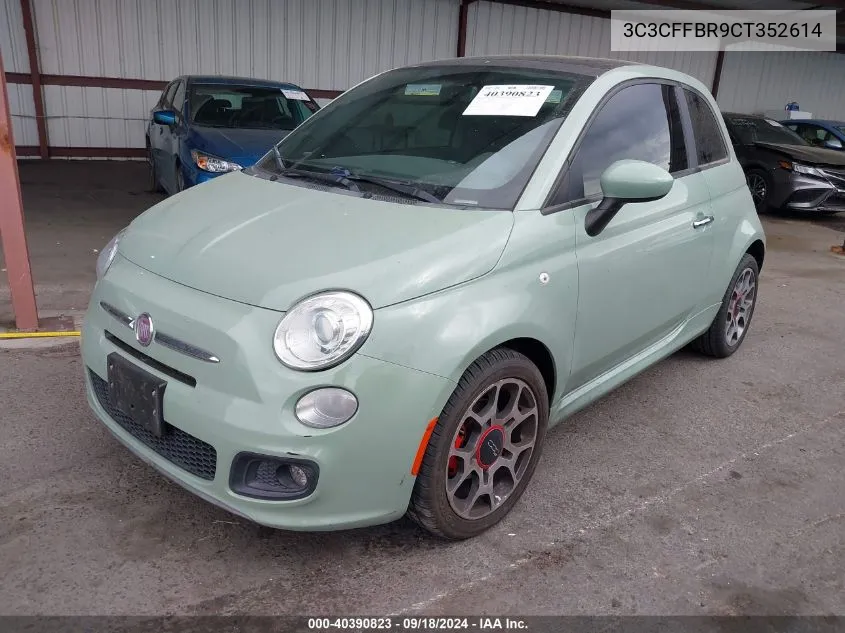 2012 Fiat 500 Sport VIN: 3C3CFFBR9CT352614 Lot: 40390823