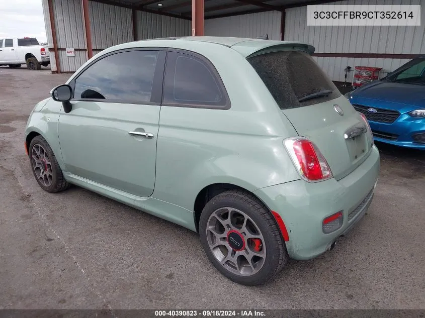 2012 Fiat 500 Sport VIN: 3C3CFFBR9CT352614 Lot: 40390823