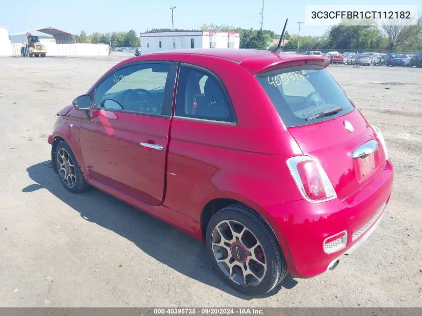 2012 Fiat 500 Sport VIN: 3C3CFFBR1CT112182 Lot: 40395735