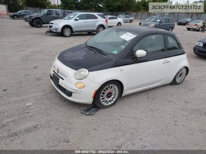 3C3CFFAR7CT211722 2012 Fiat 500 Pop