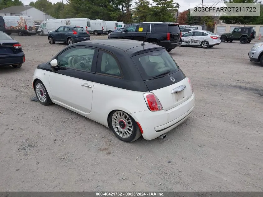 3C3CFFAR7CT211722 2012 Fiat 500 Pop