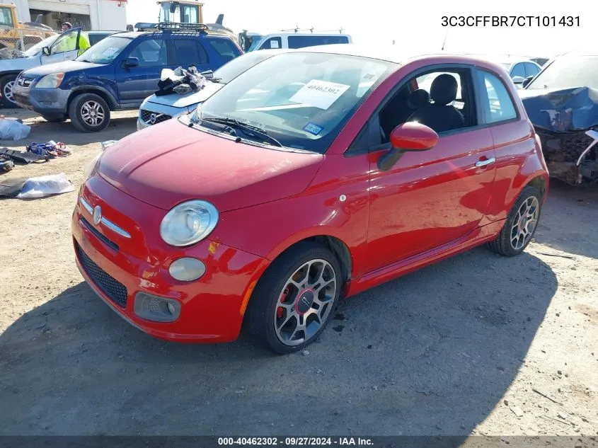 2012 Fiat 500 Sport VIN: 3C3CFFBR7CT101431 Lot: 40462302