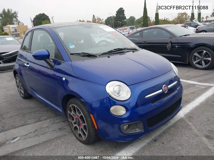 2012 Fiat 500 Sport VIN: 3C3CFFBR2CT115088 Lot: 40513467