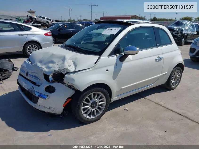 2012 Fiat 500C Lounge VIN: 3C3CFFER5CT131507 Lot: 40585237