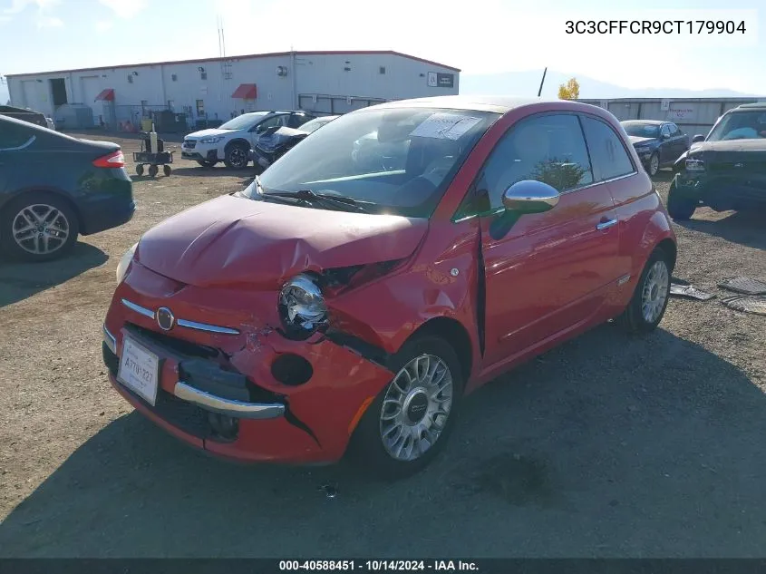 2012 Fiat 500 Lounge VIN: 3C3CFFCR9CT179904 Lot: 40588451