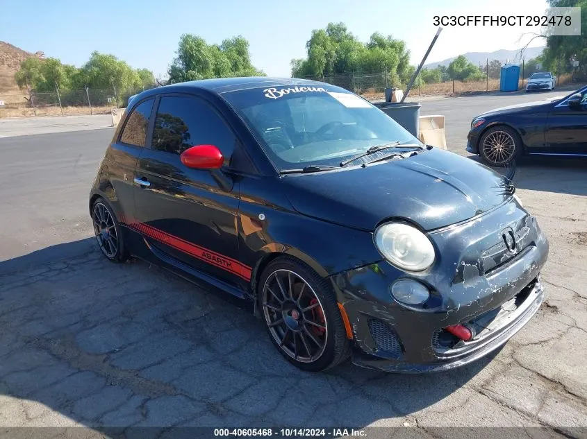 2012 Fiat 500 Abarth VIN: 3C3CFFFH9CT292478 Lot: 40605468