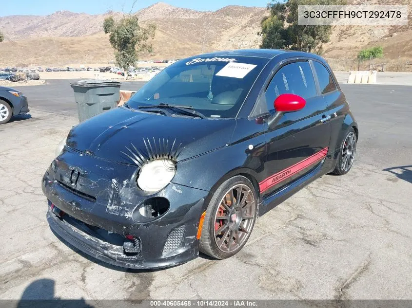 2012 Fiat 500 Abarth VIN: 3C3CFFFH9CT292478 Lot: 40605468