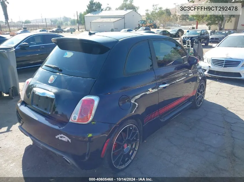 2012 Fiat 500 Abarth VIN: 3C3CFFFH9CT292478 Lot: 40605468