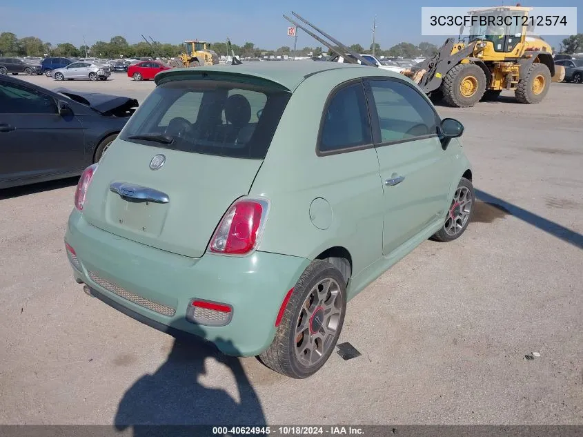 2012 Fiat 500 Sport VIN: 3C3CFFBR3CT212574 Lot: 40624945