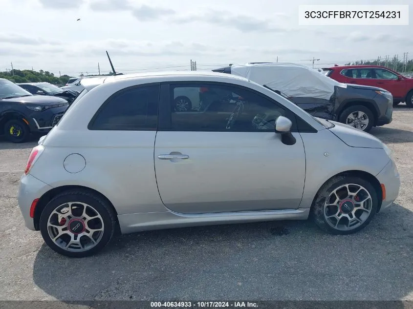 2012 Fiat 500 Sport VIN: 3C3CFFBR7CT254231 Lot: 40634933