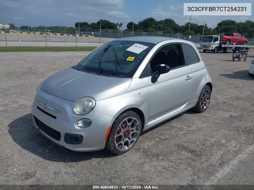 2012 Fiat 500 Sport VIN: 3C3CFFBR7CT254231 Lot: 40634933