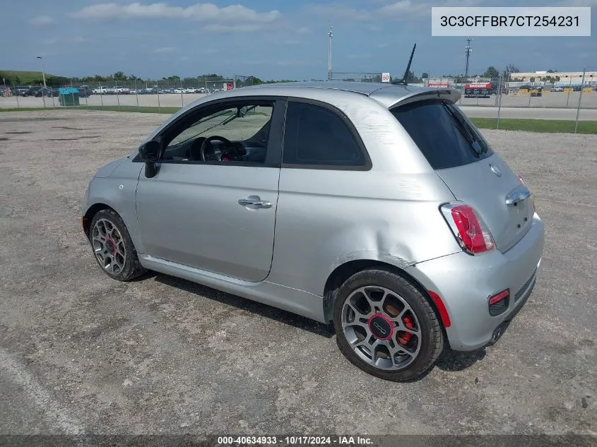 2012 Fiat 500 Sport VIN: 3C3CFFBR7CT254231 Lot: 40634933