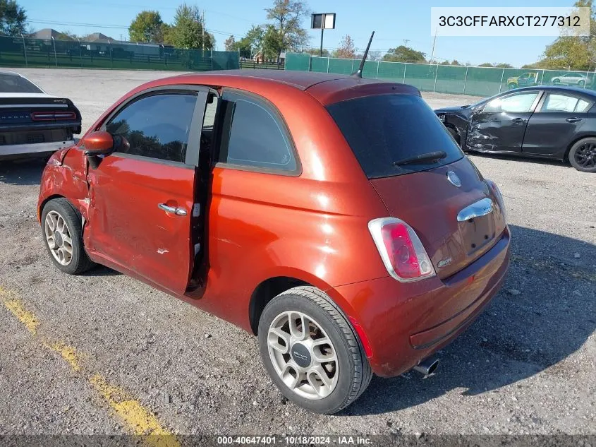 2012 Fiat 500 Pop VIN: 3C3CFFARXCT277312 Lot: 40647401