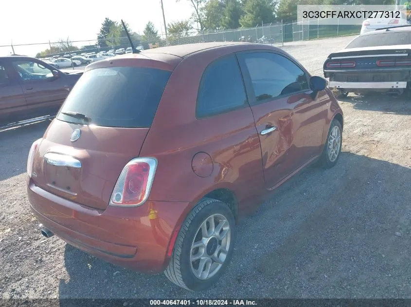 2012 Fiat 500 Pop VIN: 3C3CFFARXCT277312 Lot: 40647401