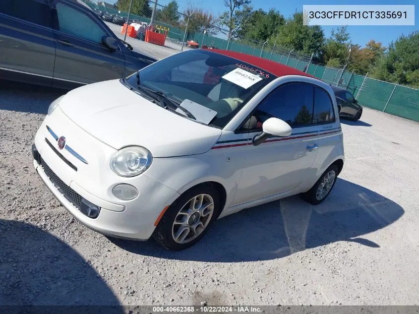 2012 Fiat 500C Pop VIN: 3C3CFFDR1CT335691 Lot: 40662368