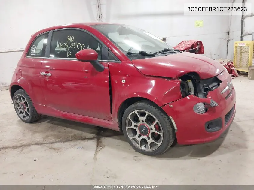 2012 Fiat 500 Sport VIN: 3C3CFFBR1CT223623 Lot: 40722810