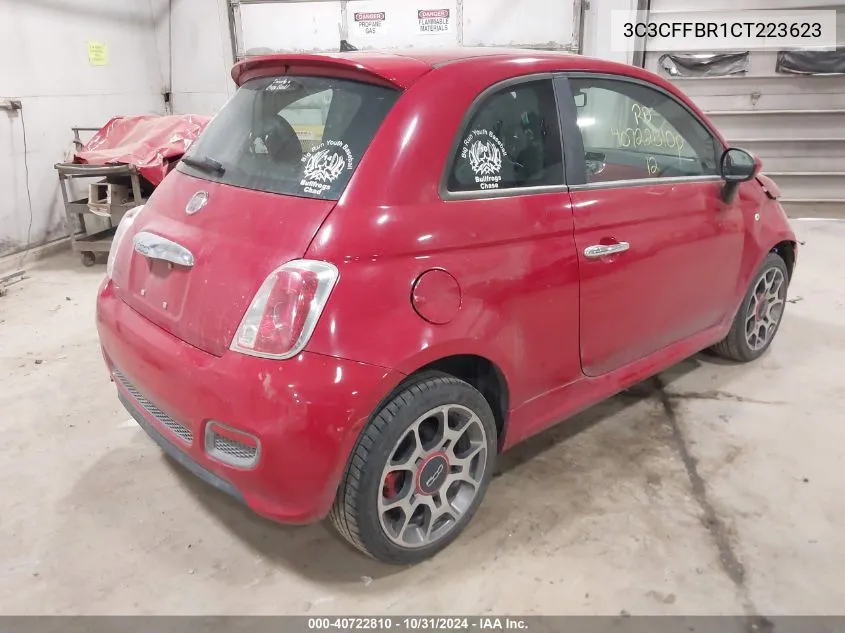 2012 Fiat 500 Sport VIN: 3C3CFFBR1CT223623 Lot: 40722810