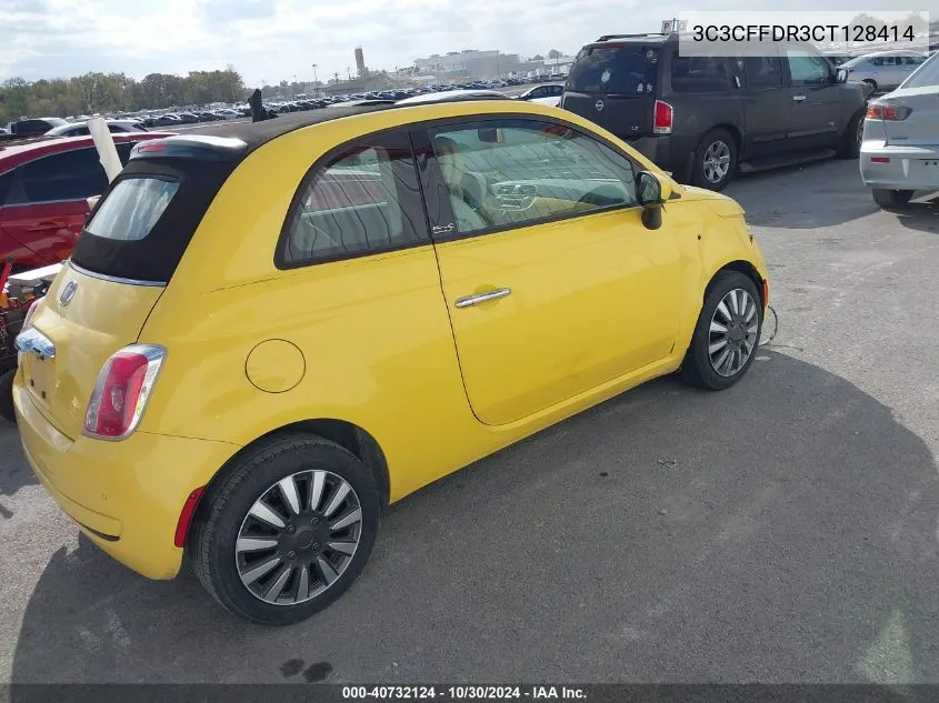 2012 Fiat 500 Pop VIN: 3C3CFFDR3CT128414 Lot: 40732124