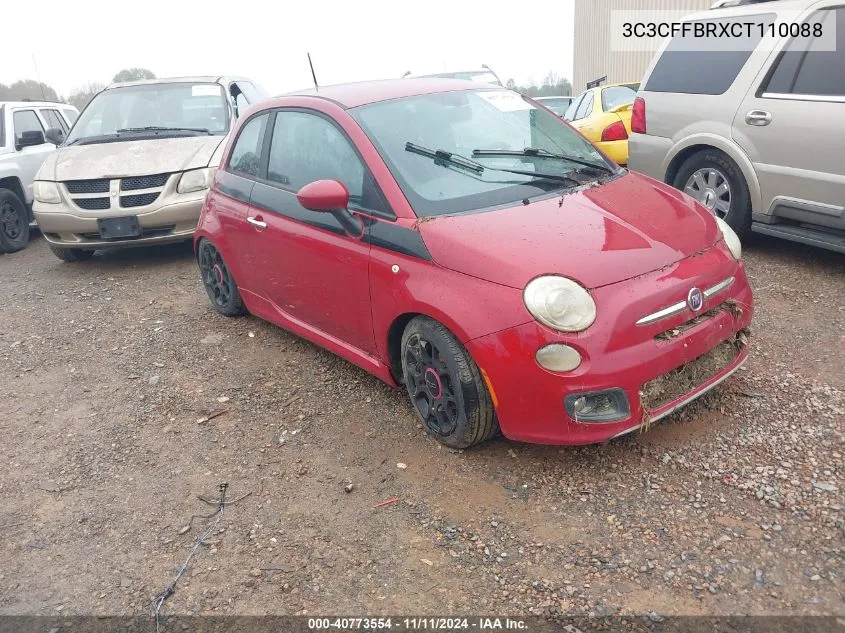 2012 Fiat 500 Sport VIN: 3C3CFFBRXCT110088 Lot: 40773554