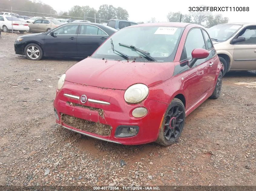 2012 Fiat 500 Sport VIN: 3C3CFFBRXCT110088 Lot: 40773554