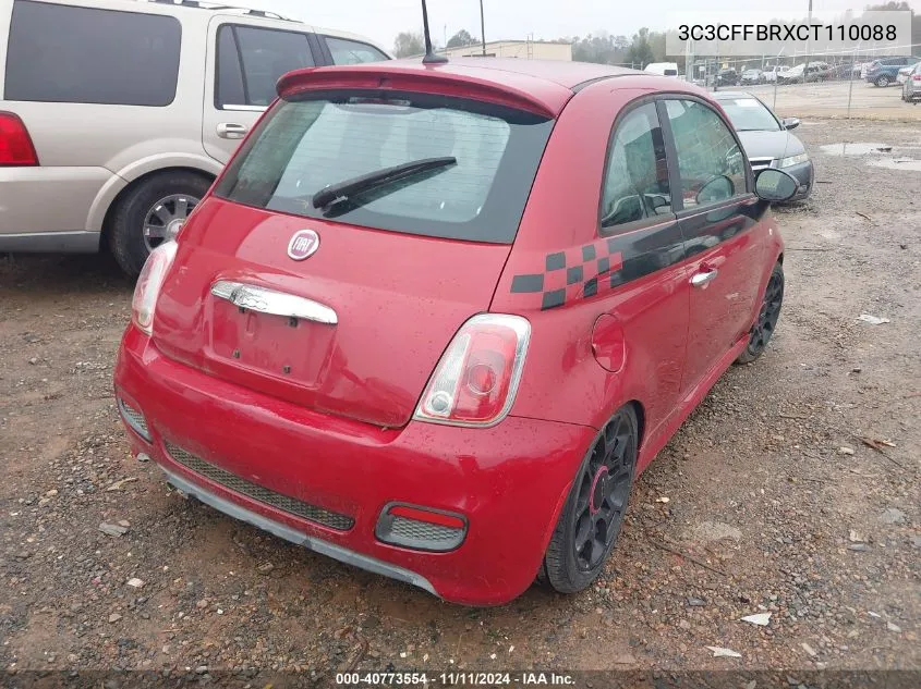 2012 Fiat 500 Sport VIN: 3C3CFFBRXCT110088 Lot: 40773554