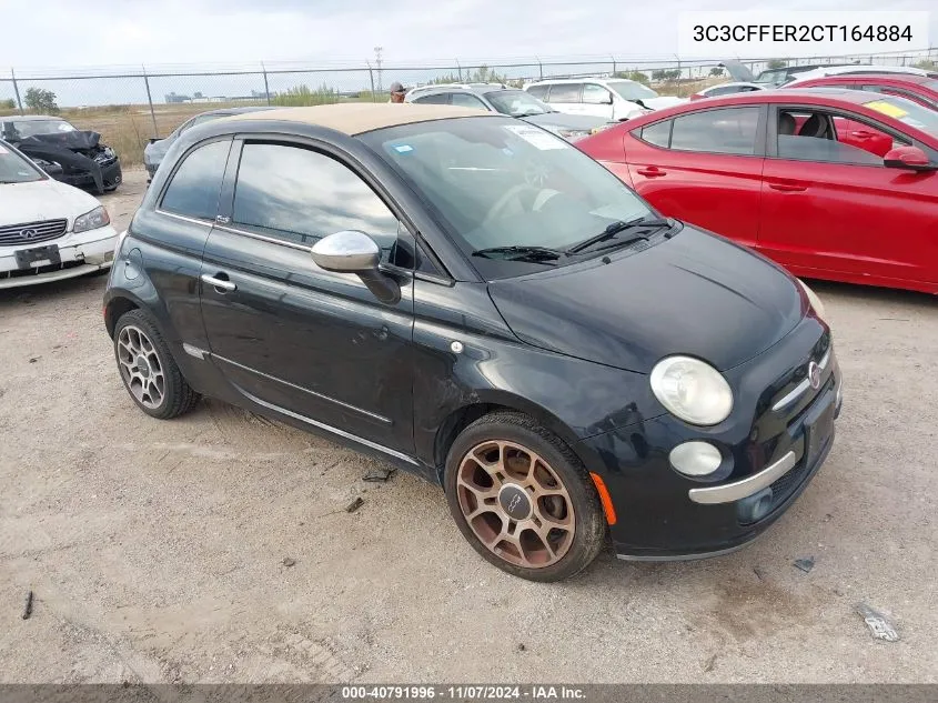 2012 Fiat 500C Lounge VIN: 3C3CFFER2CT164884 Lot: 40791996