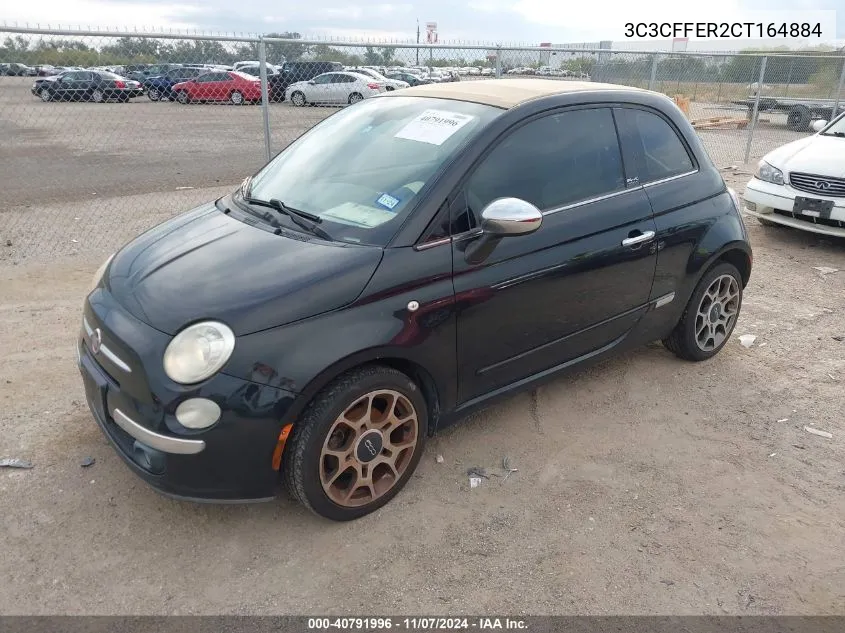 2012 Fiat 500C Lounge VIN: 3C3CFFER2CT164884 Lot: 40791996