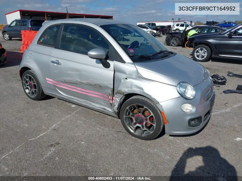 2012 Fiat 500 Sport VIN: 3C3CFFBR9CT164952 Lot: 40802453