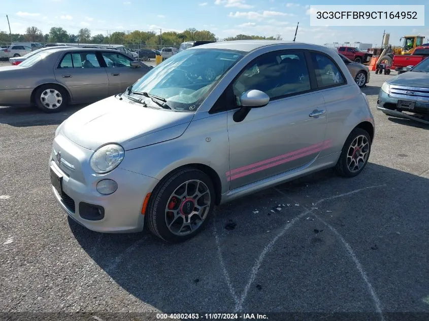 2012 Fiat 500 Sport VIN: 3C3CFFBR9CT164952 Lot: 40802453