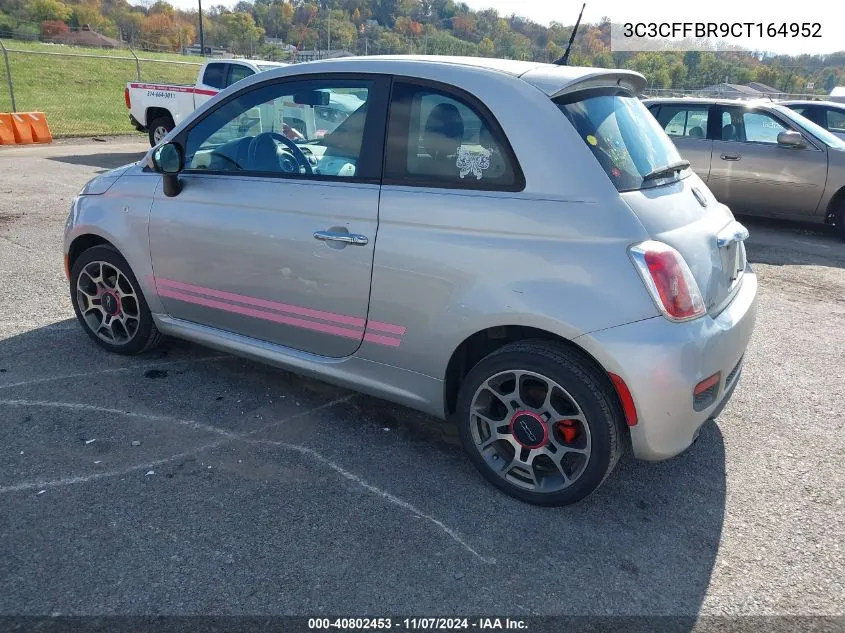 2012 Fiat 500 Sport VIN: 3C3CFFBR9CT164952 Lot: 40802453