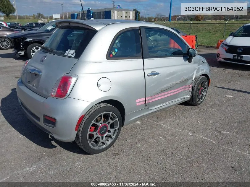 2012 Fiat 500 Sport VIN: 3C3CFFBR9CT164952 Lot: 40802453