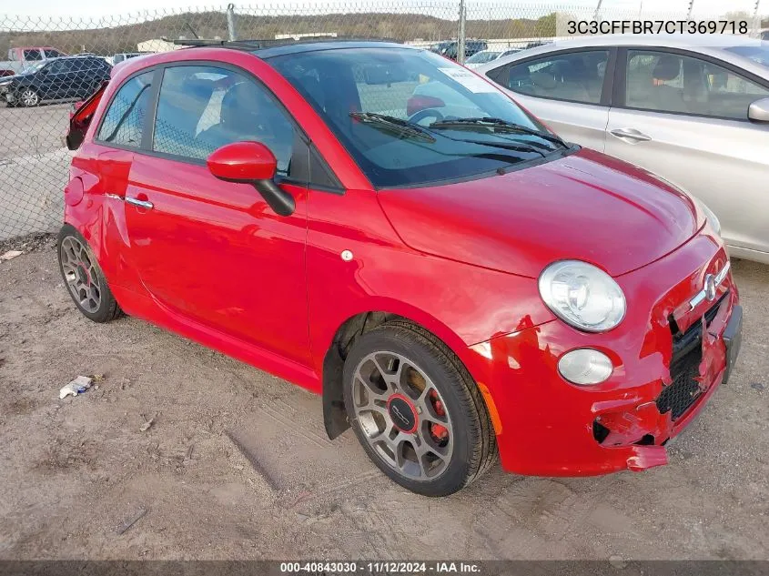 2012 Fiat 500 Sport VIN: 3C3CFFBR7CT369718 Lot: 40843030