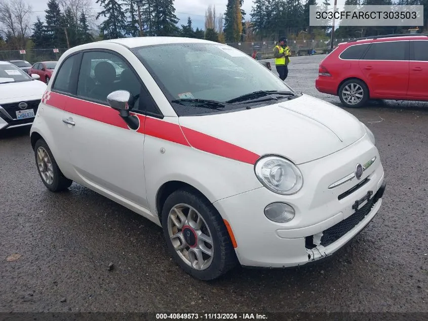 3C3CFFAR6CT303503 2012 Fiat 500 Pop