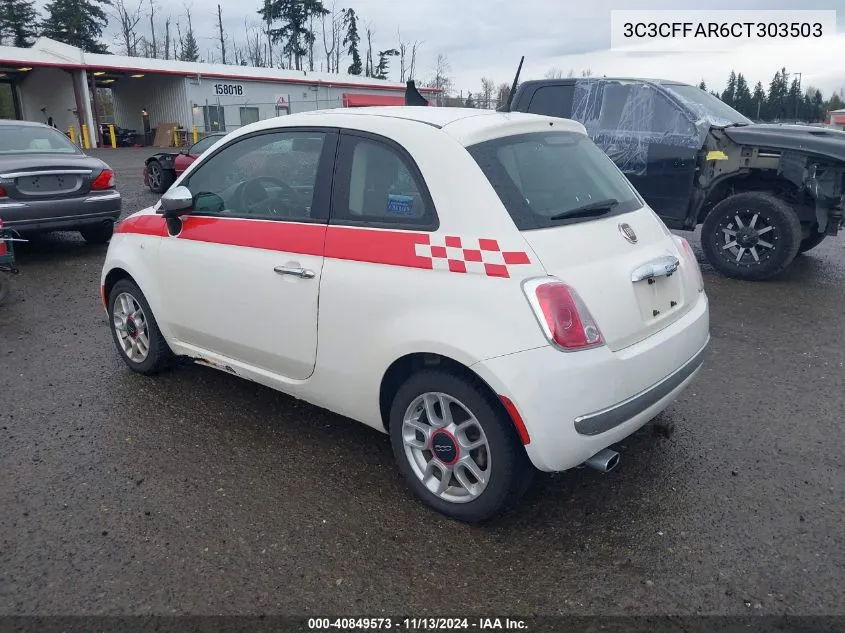 3C3CFFAR6CT303503 2012 Fiat 500 Pop