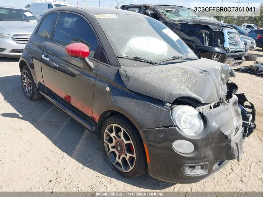 2012 Fiat 500 Sport VIN: 3C3CFFBR0CT361041 Lot: 40855362