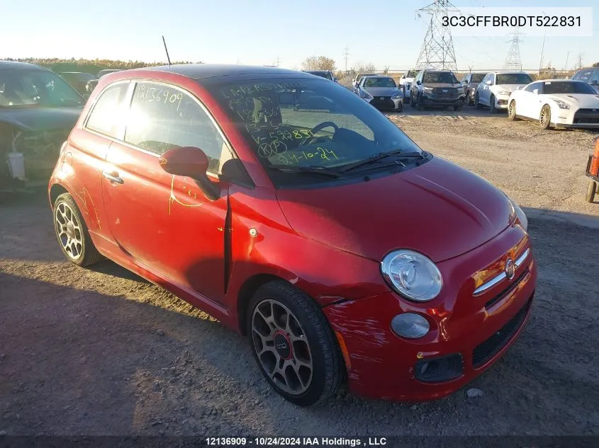 3C3CFFBR0DT522831 2013 Fiat 500 Sport