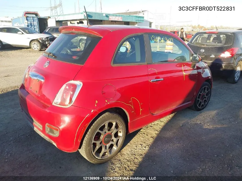 3C3CFFBR0DT522831 2013 Fiat 500 Sport