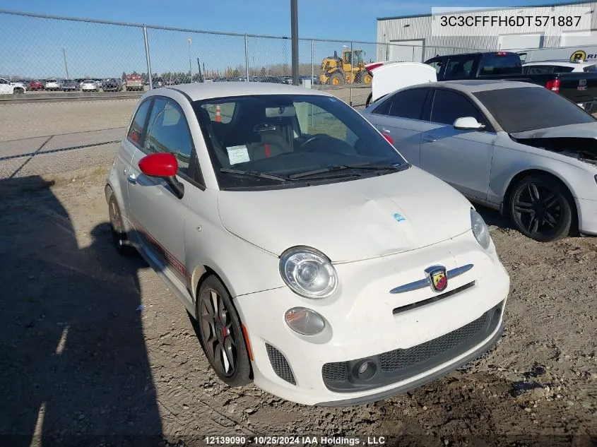 2013 Fiat 500 Abarth VIN: 3C3CFFFH6DT571887 Lot: 12139090